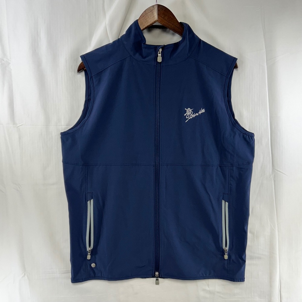 Peter Millar Flex Adapt Vest Mens Medium Navy Southern Hills MF23XZ02